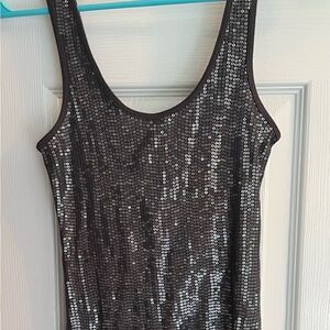 Express “sexy basic” sparkly gray tank top